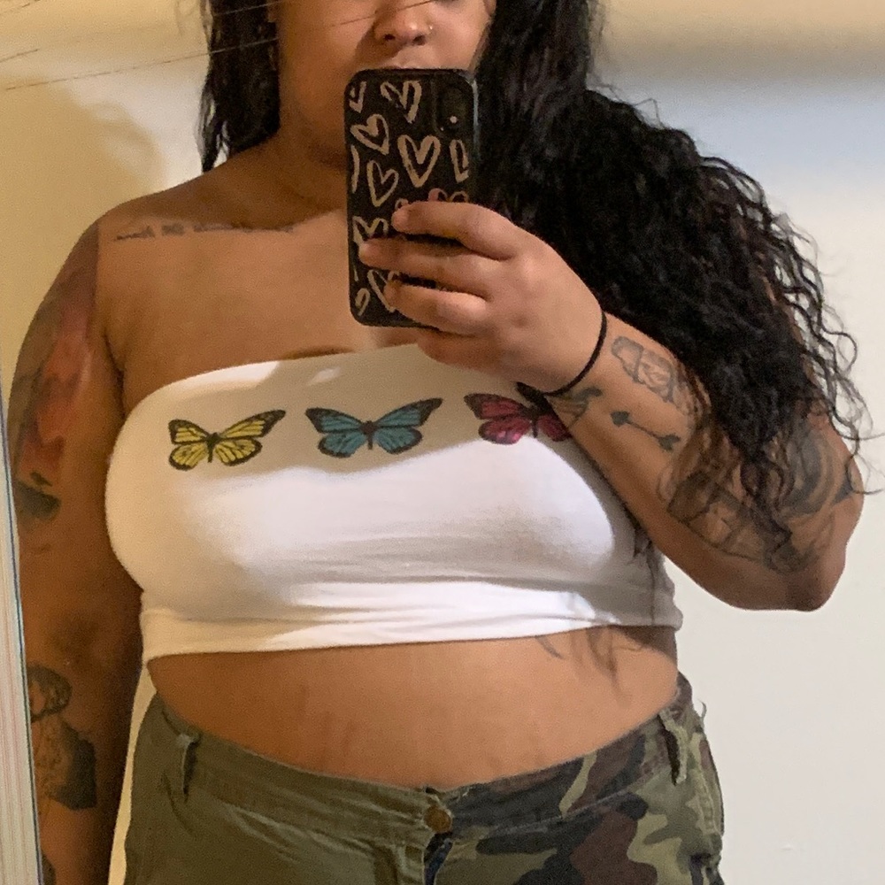 Butterfly tube top